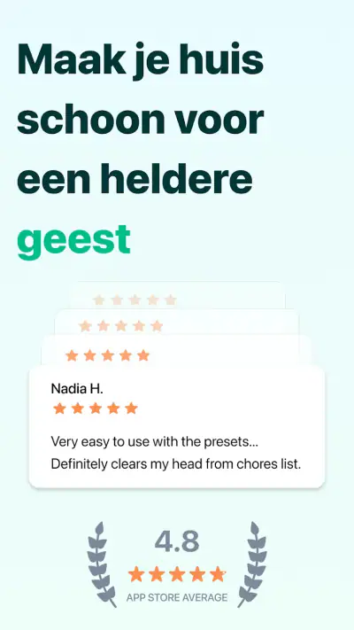 Huishouden & Opruim app screenshot 1