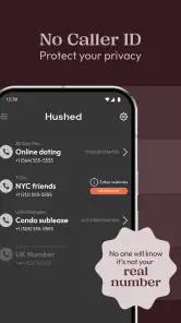 Hushed - Tweede telefoonnummer screenshot