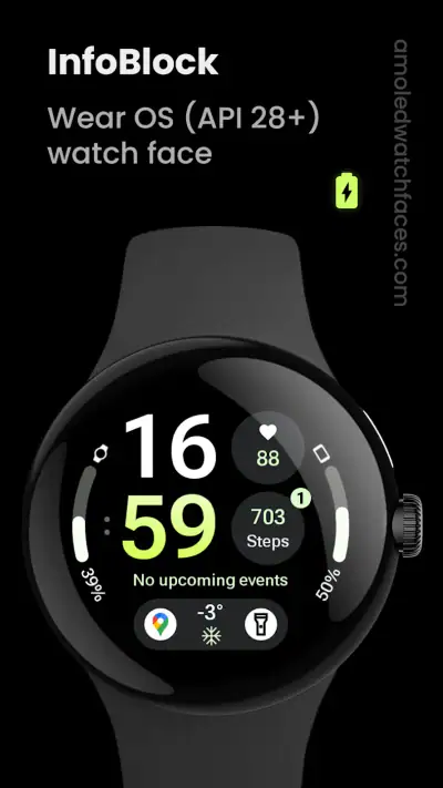InfoBlock Watch Face screenshot 1