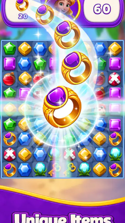 Jewels Match 3 Puzzle: Offline screenshot 1