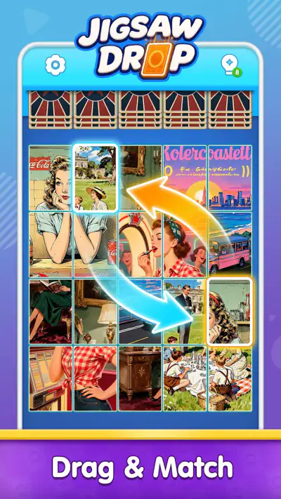 Jigsaw Drop: Solitaire Puzzle screenshot 1