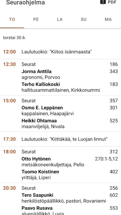 Kesäseurat screenshot 1