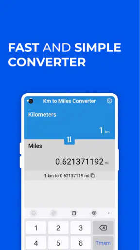 Kilometers to Miles Converter screenshot 1