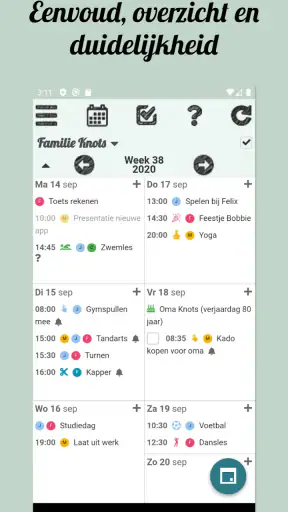 Klender, gedeelde gezinsagenda screenshot 1