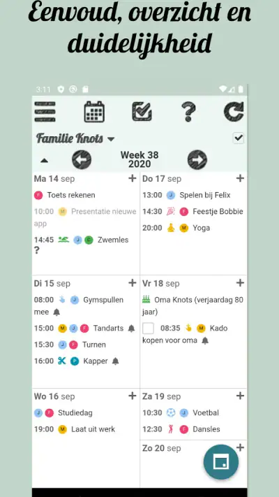 Klender, gedeelde gezinsagenda screenshot 1