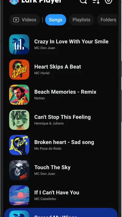 Lark Player: Muziekspeler MP3 screenshot 1