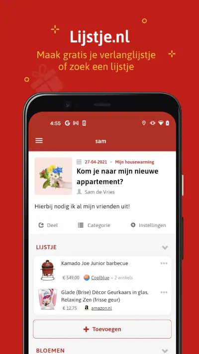 Lijstje.nl screenshot 1