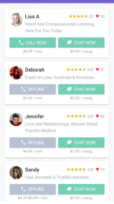 Live Psychic Chat screenshot 1