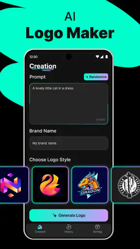 Logo Maker - AI Kunstontwerp screenshot 1