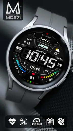 MD271 Digital watch face screenshot 1