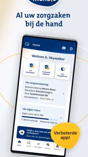 Menzis app screenshot 1