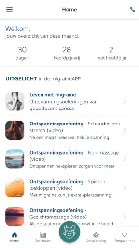migraineAPP screenshot 1