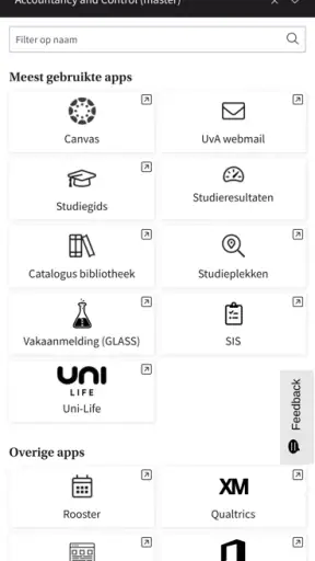 Mijn UvA screenshot 1