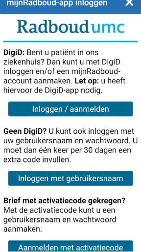 mijnRadboud screenshot 1