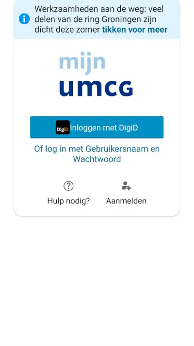 mijnUMCG screenshot 1