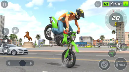 motor stunt wheelie spel screenshot