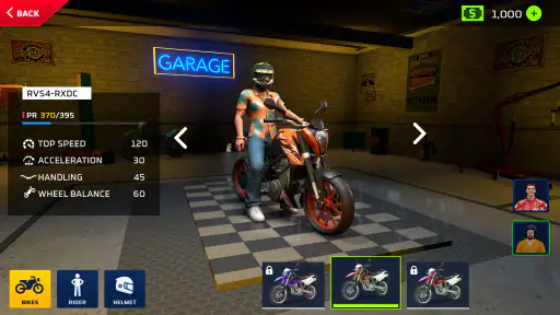 motor stunt wheelie spel screenshot