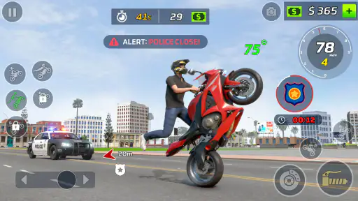 motor stunt wheelie spel screenshot