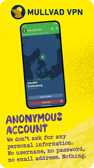 Mullvad VPN screenshot 1
