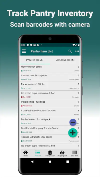 My Pantry Tracker screenshot 1