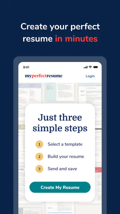 MyPerfectResume Builder screenshot 1