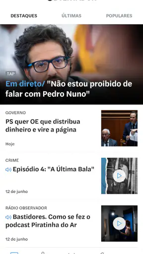 Observador screenshot 1