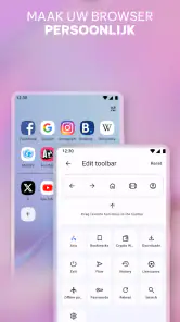 Opera-browser met VPN screenshot