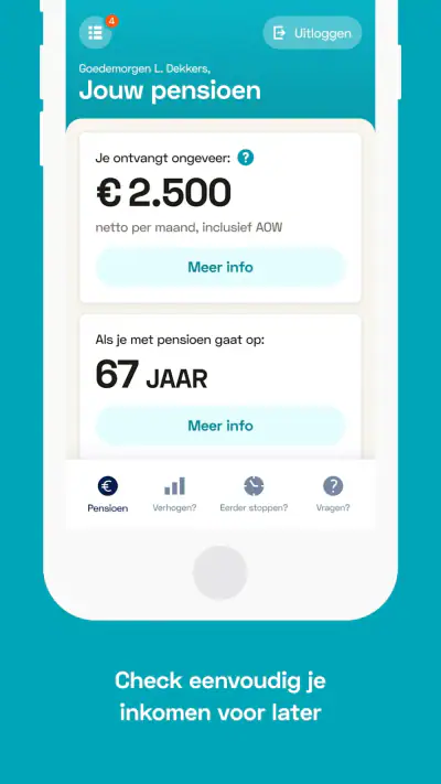 Pensioenchecker screenshot 1