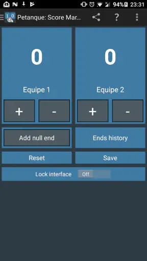 Petanque: Score Marker screenshot 1