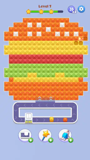 Pixel Gem Loop: Gem Coloring screenshot 1
