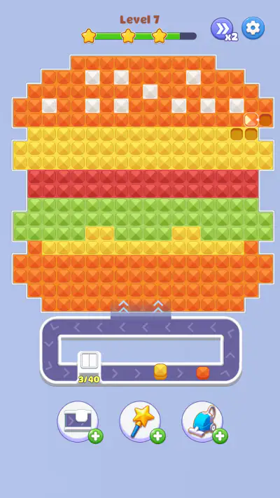 Pixel Gem Loop: Gem Coloring screenshot 1