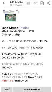 PractiScore Competitor screenshot