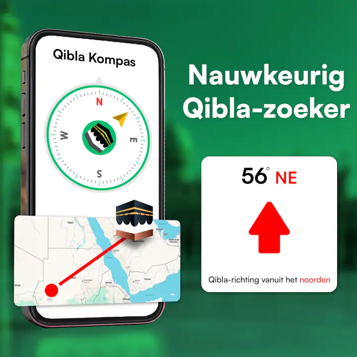 Qibla Kompas・Qibla Richting screenshot 1
