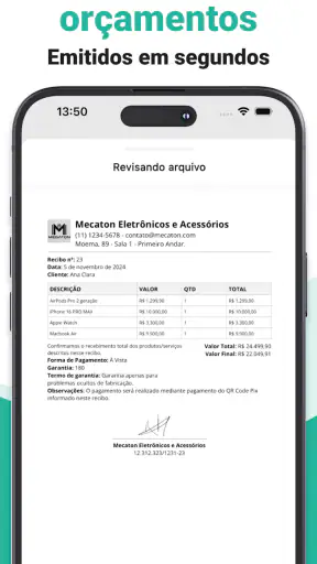 Recibo de Pagamento PDF Fácil screenshot 1