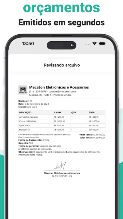 Recibo de Pagamento PDF Fácil screenshot 1