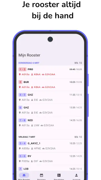 Roosterinfo screenshot 1