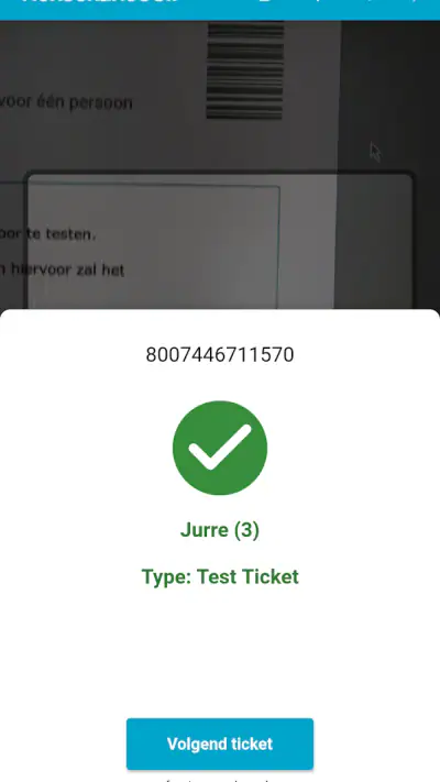 Scan App - Ticketkantoor screenshot 1