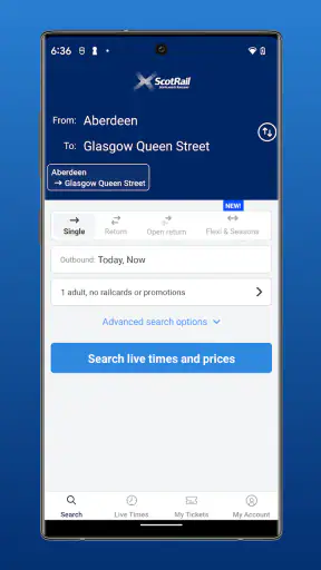 ScotRail Train Times & Tickets screenshot 1