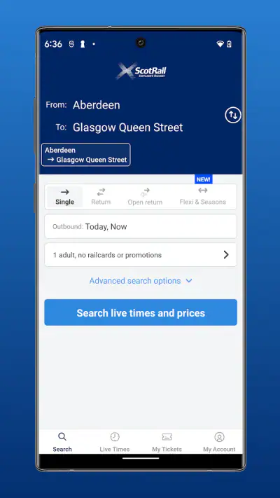 ScotRail Train Times & Tickets screenshot 1