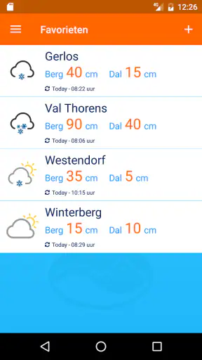 Sneeuwhoogte.nl screenshot 1