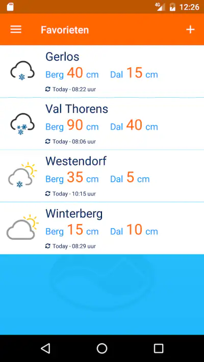 Sneeuwhoogte.nl screenshot 1