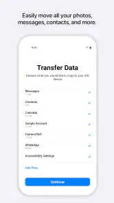 Stap over op iOS screenshot