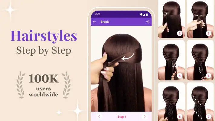 Step by Step Hairstyle App screenshot 1