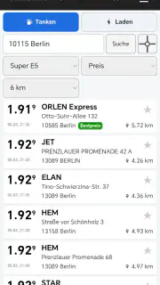 tanken.de screenshot 1