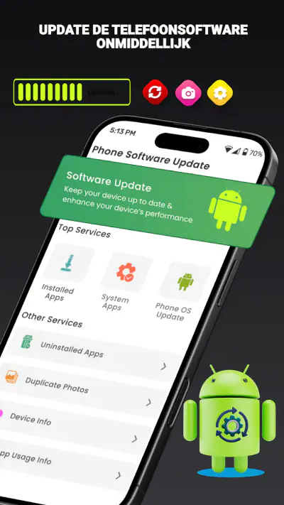 Telefoon Software Update App screenshot 1