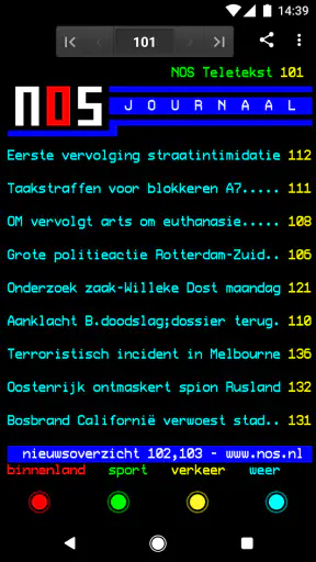Teletekst screenshot 1