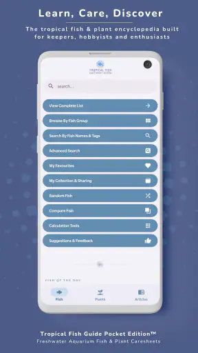 Tropical Fish Guide Pocket Ed. screenshot 1