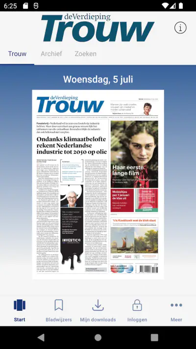 Trouw digitale krant screenshot 1