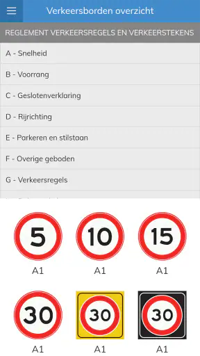 Verkeersborden screenshot 1