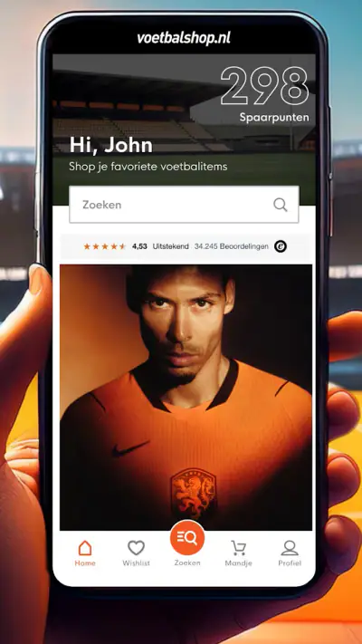 Voetbalshop screenshot 1